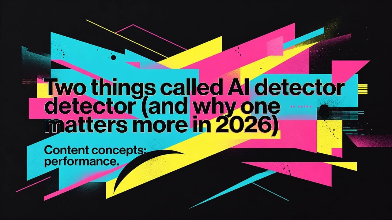 Professional header image for industry analysis: Two things called AI detector (and why one matters more i...